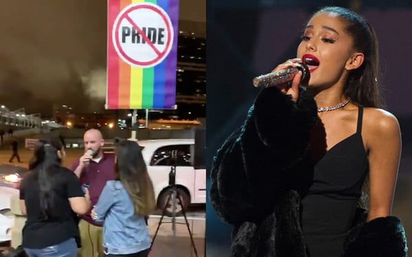 Ariana Grande hits back at anti-LGBTQ protester outside her concert