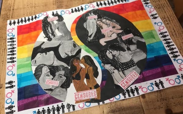 School censors student’s artwork for showing two women kissing