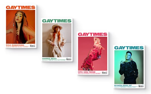 Dita Von Teese, Rina Sawayama, Riyadh Khalaf and Harris Reed cover Gay Times Issue 494