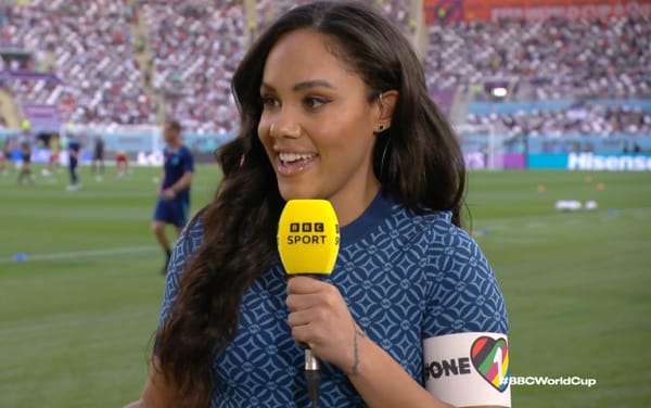 BBC reporter Alex Scott wears OneLove armband after European teams back out