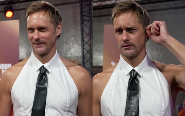 Pillion: Fans salivate over Alexander Skarsgård’s leather outfit at the film’s UK premiere