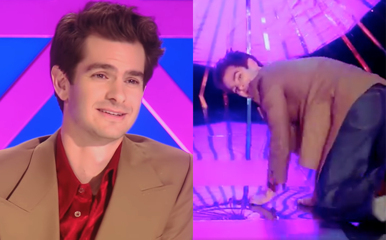 Fans are living for Andrew Garfield’s unseen Drag Race UK catwalk