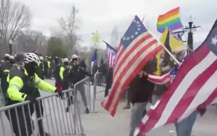 Rainbow flags spotted at violent pro-Trump attack on Capitol Hill