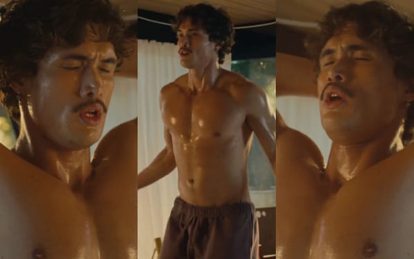 Warfare’s Charles Melton flaunts his sweaty abs in Coach’s new sneaker campaign