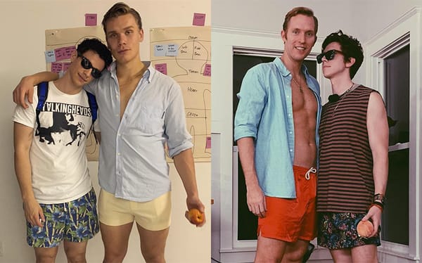 These couples dressed as Call Me By Your Name’s Elio and Oliver for Halloween