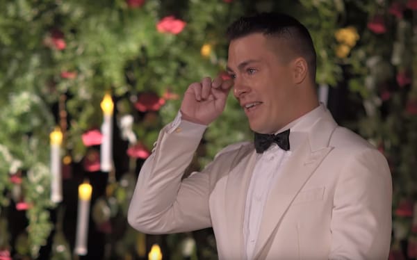 Colton Haynes tries to hold back happy tears in his emotional wedding video – watch