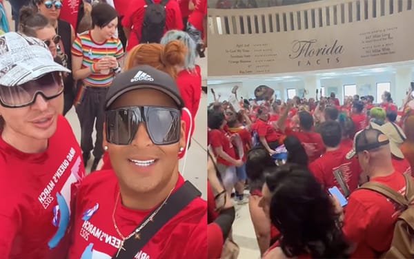 ‘DeSantis has to go’: Drag Race stars join protest against Florida’s proposed drag restrictions