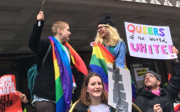 Hundreds protest outside Dorchester hotel over Brunei’s anti-LGBTQ laws