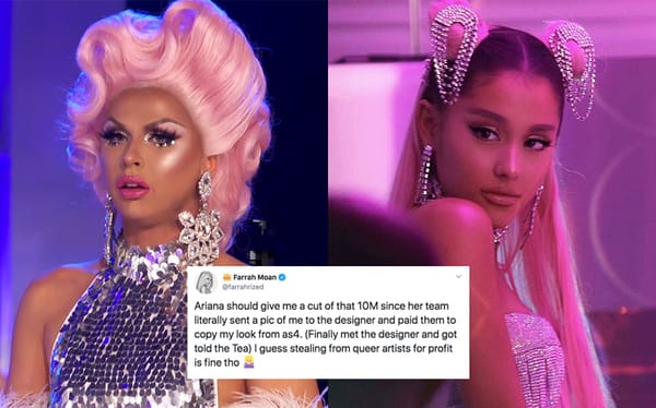 Drag Race star Farrah Moan accuses Ariana Grande of “stealing from queer artists”