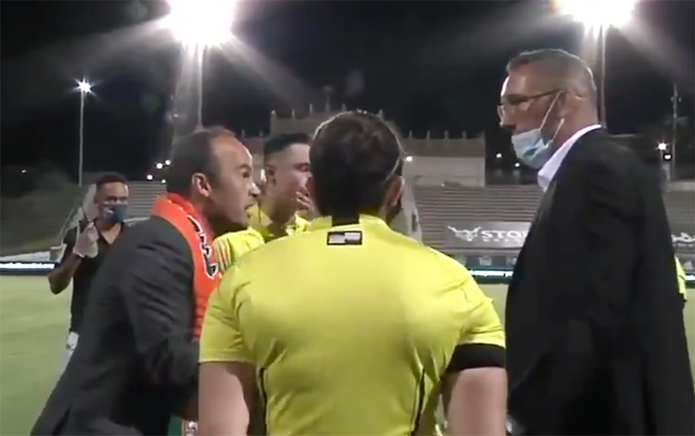 US football team walk off pitch after opposing player uses homophobic slur