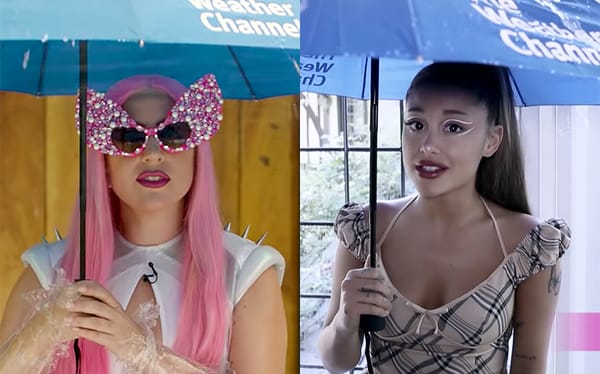 Lady Gaga and Ariana Grande are Chromatica weather girls in hilarious new video