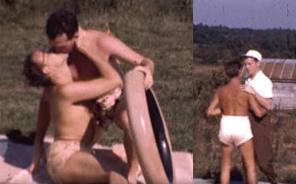 Watch this incredible rare footage from a gay pool party in 1945