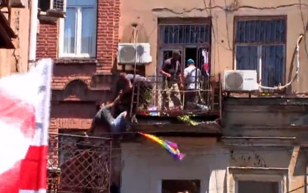 LGBTQ+ campaigners call off Pride march in Georgia following violent attack from counter-protestors