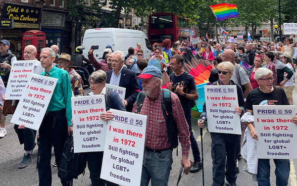 Gay Liberation Front retrace original Pride march route on 50th anniversary