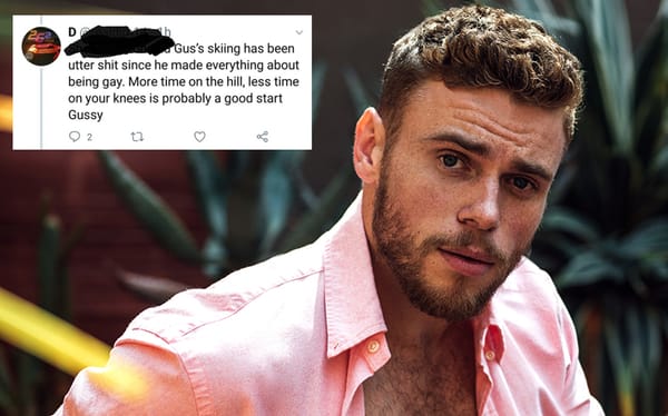 Gus Kenworthy had the perfect response to a homophobic Twitter troll