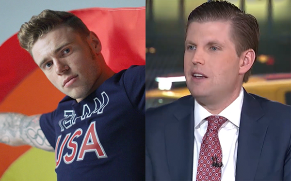 Eric Trump calls Gus Kenworthy “disgusting” for tweet about Ivanka