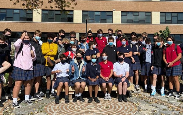 More than 100 Canadian teen boys turned up in skirts to protest prejudice at school