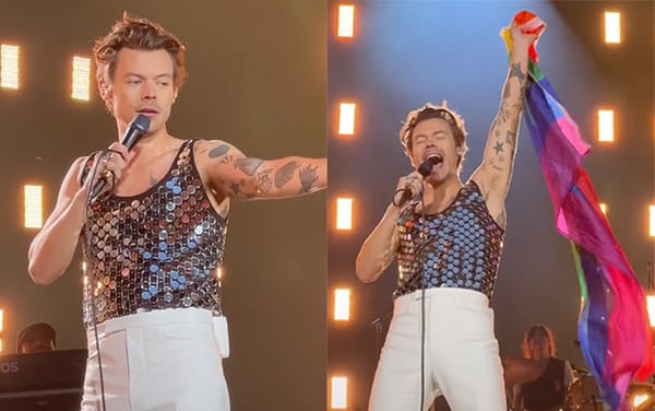 Harry Styles helps fan come out at Wembley show: “You are a free man”