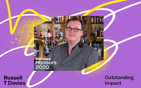 Russell T Davies wins the GAY TIMES Honour for Outstanding Impact