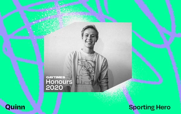 Quinn wins the GAY TIMES Honour for Sporting Hero
