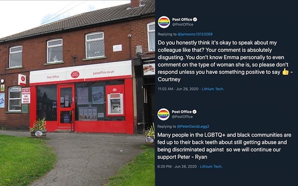 Post Office staff are slaying Twitter homophobes left right and centre