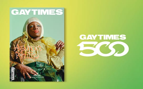 Aaron Philip covers the 500th issue of Gay Times Magazine
