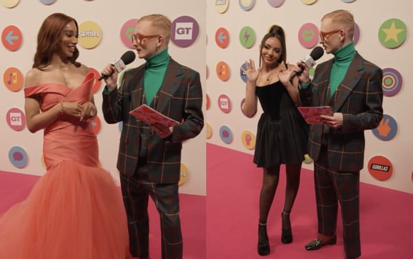 Jamie Windust hits the carpet with the stars at GAY TIMES Honours