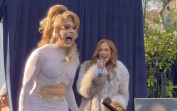 Jennifer Lopez surprises drag queen impersonator and her reaction is everything