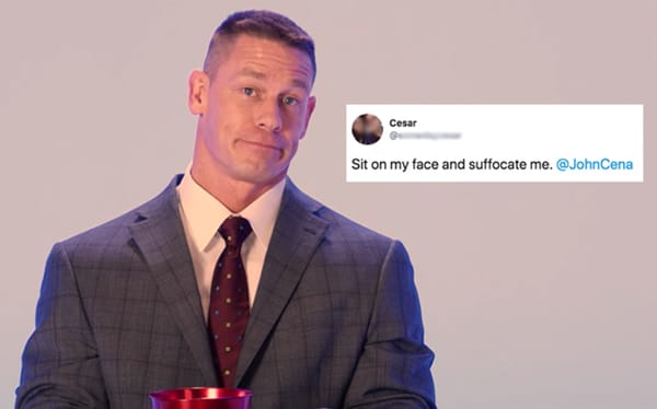 John Cena reads thirsty tweets from gay fans, and they’re outrageous