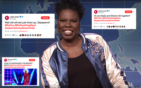 SNL’s Leslie Jones is watching Drag Race for the first time, and her reactions are hilarious