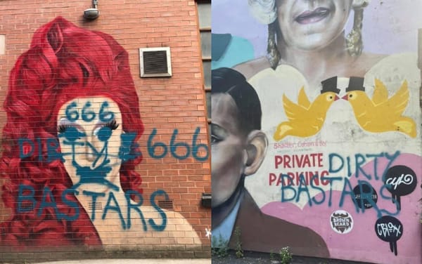 LGBTQ+ murals in Manchester get vandalised with homophobic graffiti