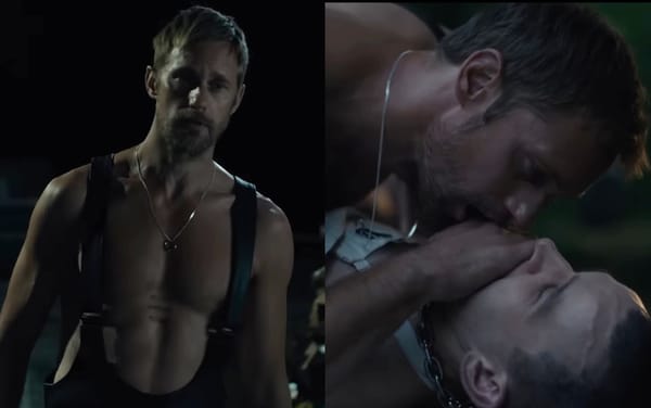 Pillion: Alexander Skarsgård and Harry Melling explore sex, love and BDSM in seductive trailer