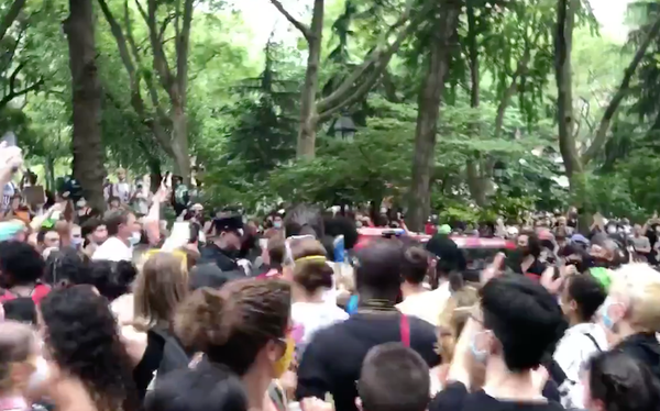 NYPD officers use tear gas on peaceful protesters at Queer Liberation March