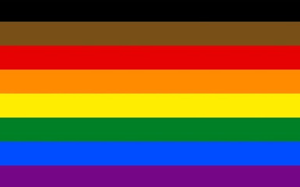 Drag queen faces backlash for “joke” over black and brown stripes on rainbow flag