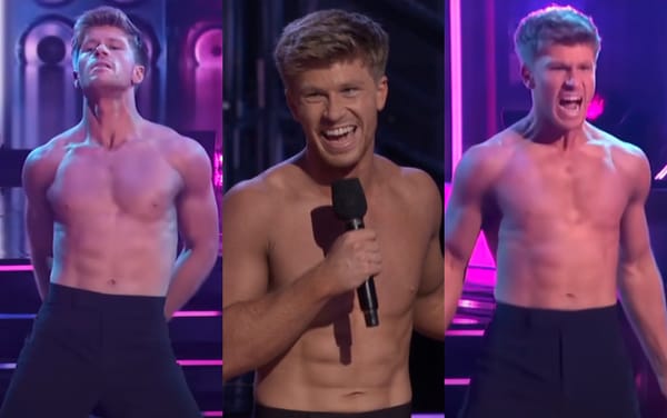 The internet reacts to Robert Irwin’s shirtless salsa on DWTS: “HOLY S**T”