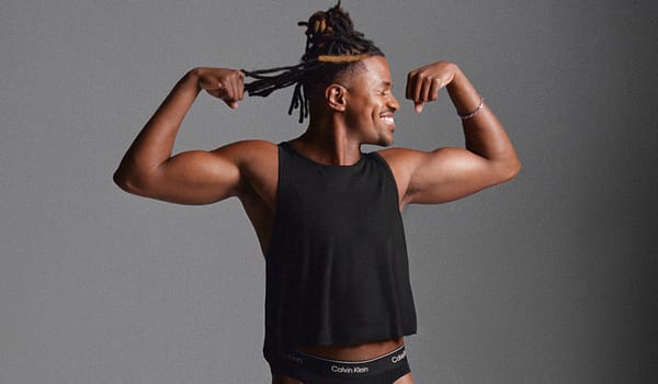 Jeremy Pope and Cara Delevingne strip down to their Calvins for Pride