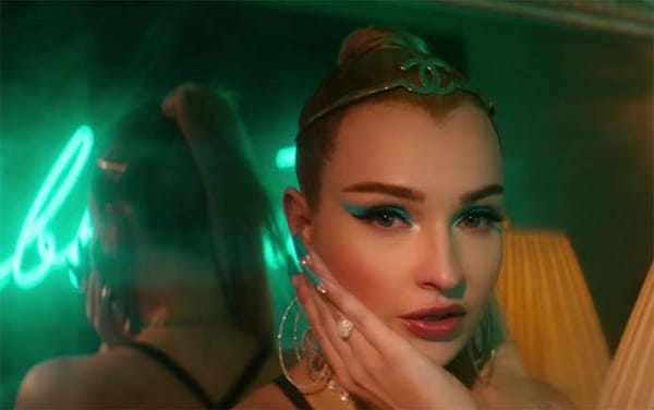 Kim Petras attends end of the world party in Future Starts Now music video