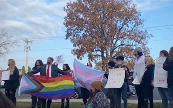 Students stage school walkout over trans teen being ‘assaulted in bathroom’