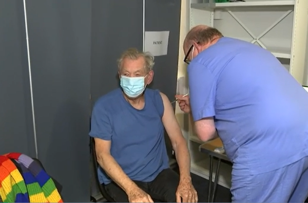 Sir Ian McKellen tweets his excitement after receiving the new COVID-19 vaccine