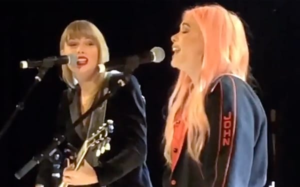 Taylor Swift duets with Hayley Kiyoko at LGBTQ charity event