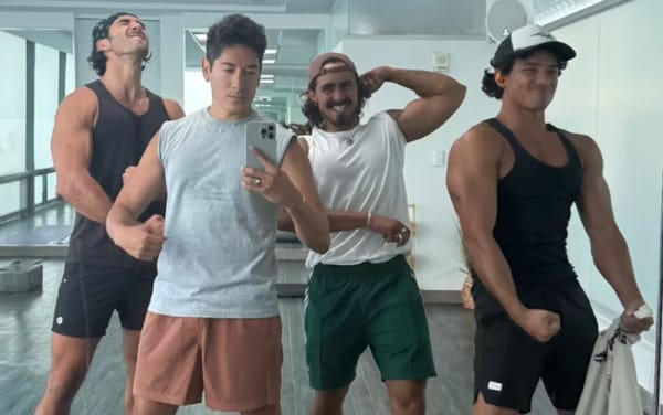 Taylor Zakhar Perez, Michael Cimino and Brandon Perea slay a workout – and fans are feral