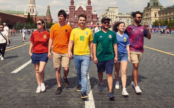 These activists brilliantly used football shirts to create a ‘hidden rainbow flag’ in Russia