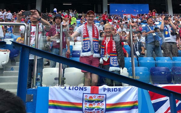 Russian authorities told England fan to take down rainbow flag during World Cup match
