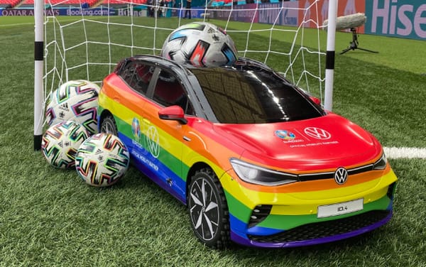The tiny football car gets Pride paint job for Euro 2020 final