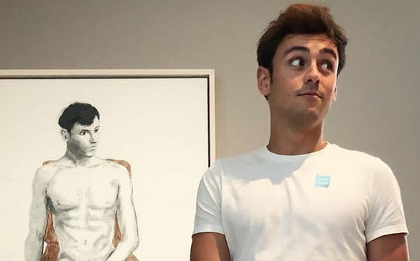 Legendary artist David Hockney has drawn a nude portrait of Tom Daley