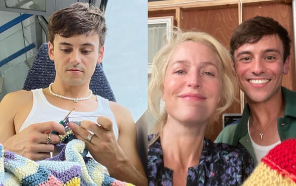 Here’s the NSFW gift Tom Daley made for Sex Education star Gillian Anderson