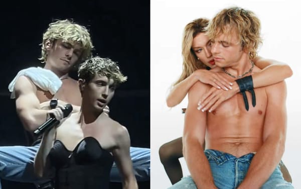 “So hot”: Troye Sivan and Ross Lynch reenact One of Your Girls video on stage