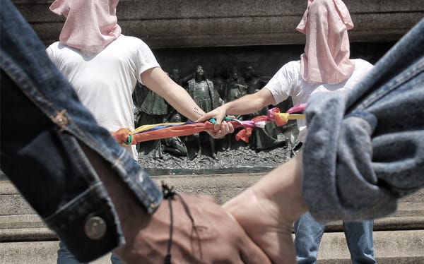 Voices4 stage protest in NYC demanding action over queer purge in Chechnya