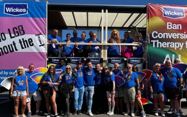 Wickes praised for influential message on Brighton Pride float