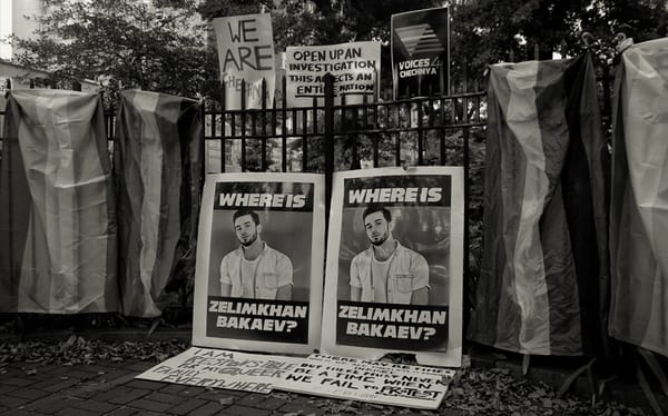 Demonstration held in NYC to mark one year since Zelim Bakaev went missing in Chechnya